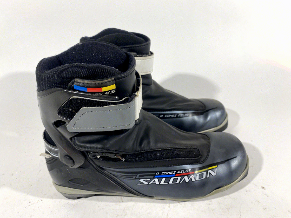 SALOMON R Combi Nordic Cross Country Ski Boots Size EU38 2/3 US6 SNS Pilot 1376