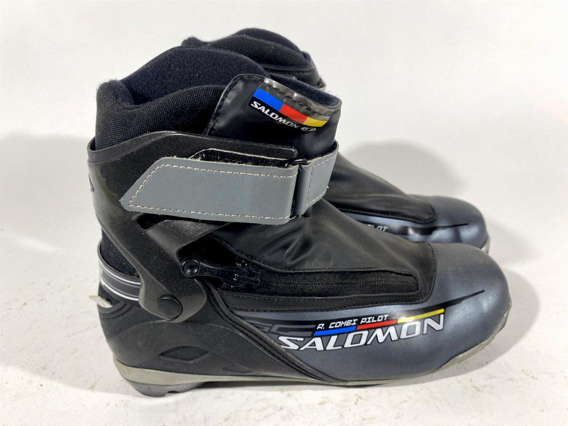 SALOMON Combi Nordic Cross Country Ski Boots Size EU40 2/3 US7.5 SNS Pilot 1384