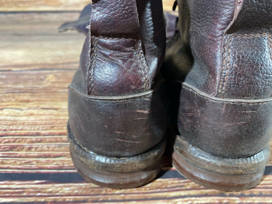 KRISTIANIA Vintage Alpine Ski Boots EU43 US9 Mondo 273 Cable Bindings KL150