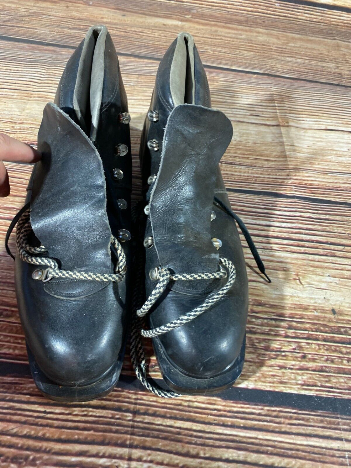 KRISTIANIA Vintage Alpine Ski Boots EU45 US11 Mondo 273 Cable Binding KL157