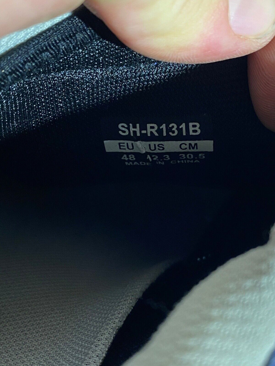 SHIMANO R131 Carbon Road Cycling Shoes Boots 3 Bolts EU48 US12.3 Mondo 305  CS25