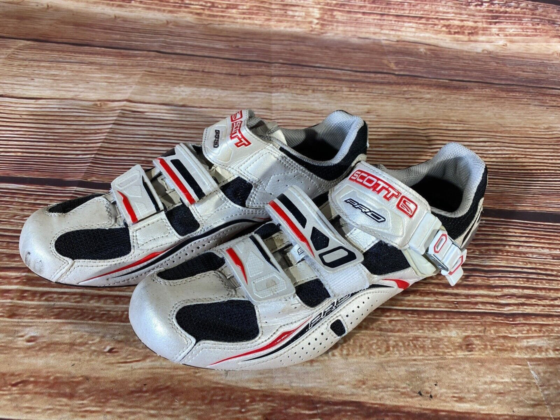 SCOTT Pro Carbon Road Cycling Shoes 3 Bolts Size EU42  US8.5 Mondo 272 cs754