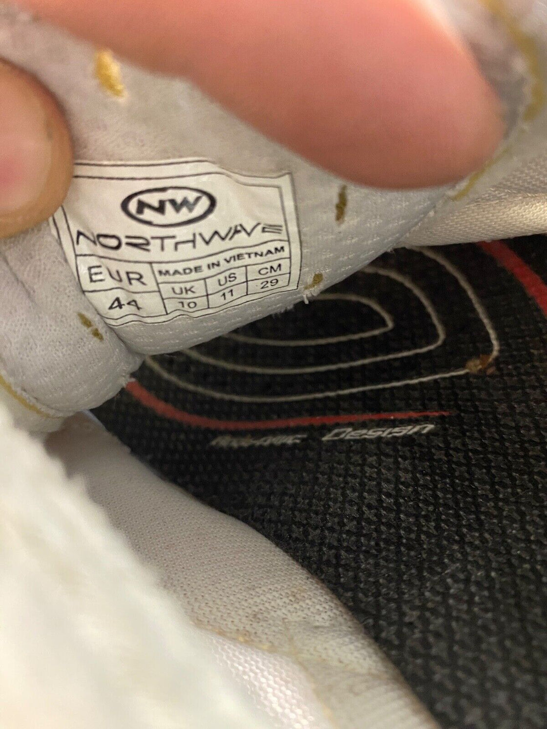 NORTHWAVE Road Cycling Shoes 3 Bolts Size EU44 US11 Mondo 280 cs888