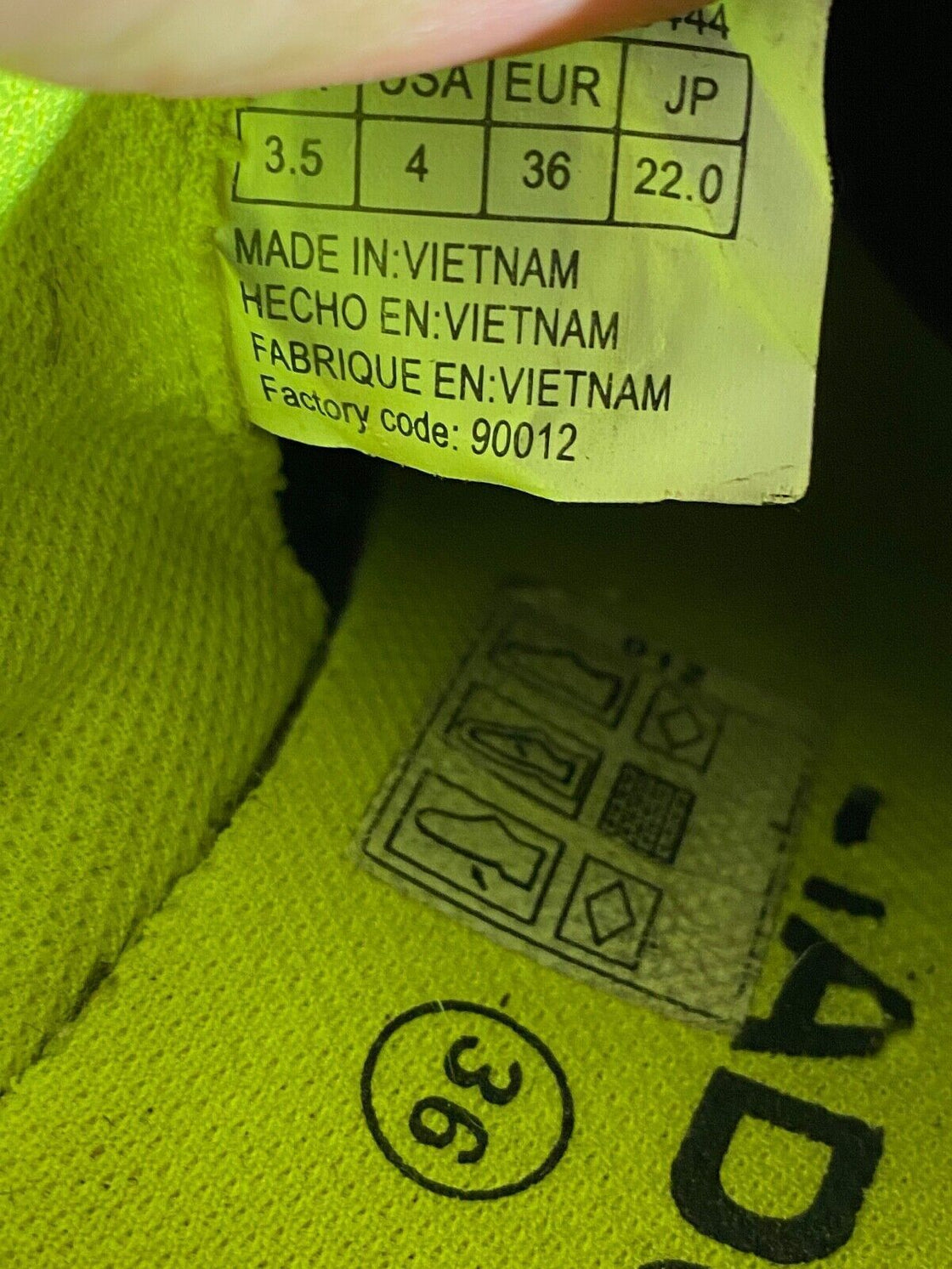 DIADORA Mtb Cycling Shoes Mountain Bike 2 Bolts Size EU36 US4 Mondo 212 cs974