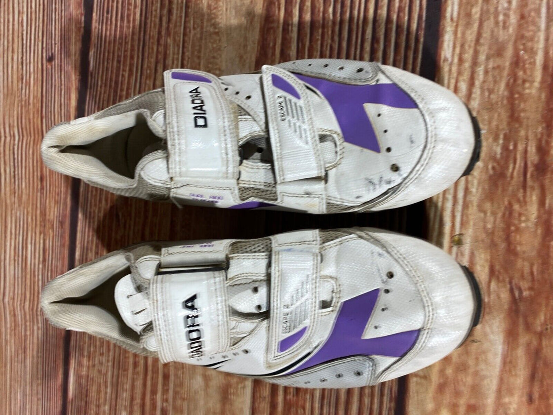 DIADORA Escape 2 MTB Cycling Shoes 2 Bolts Ladies Size EU40 US8.5 Mondo 244