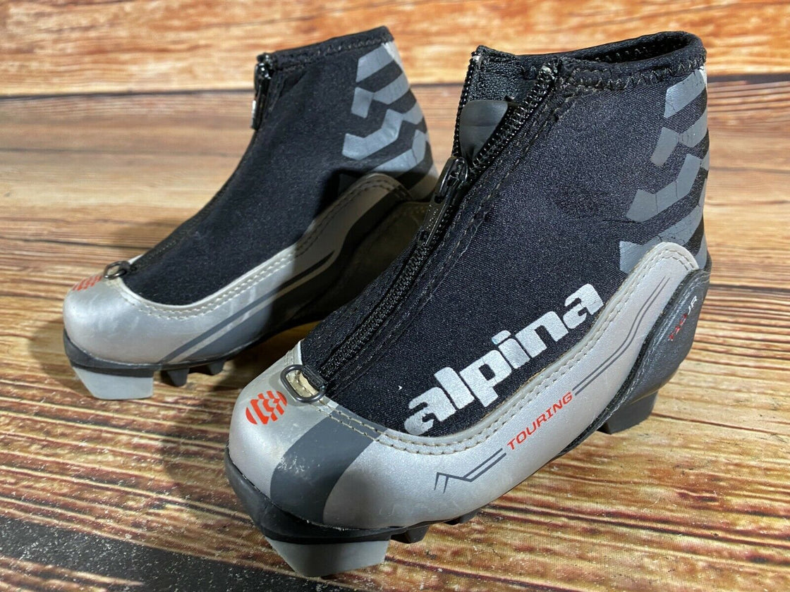Alpina T10j Kids Nordic Cross Country Ski Boots Size EU26 US9 for NNN A-406