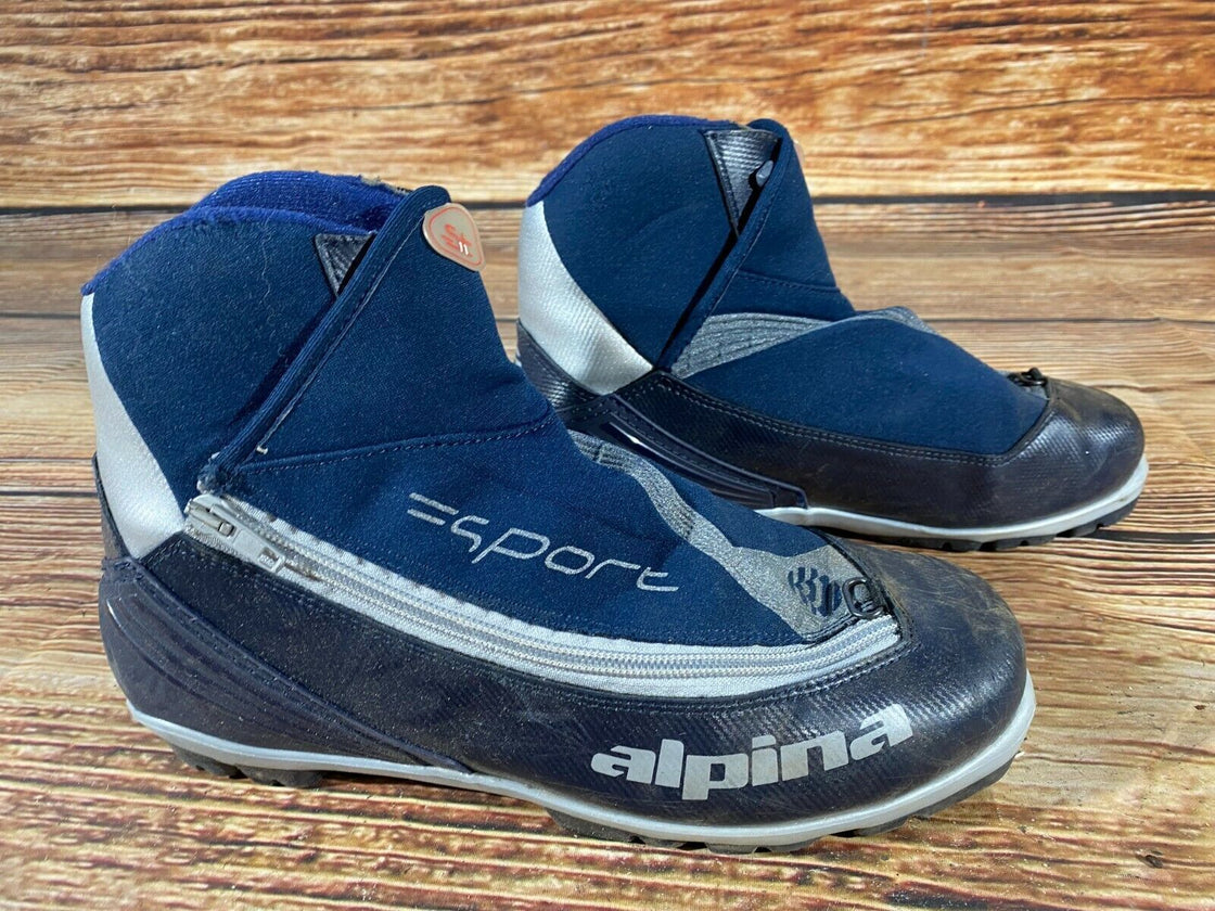 Alpina ST11 Nordic Cross Country Ski Boots Size EU42 US9 NNN bindings 600