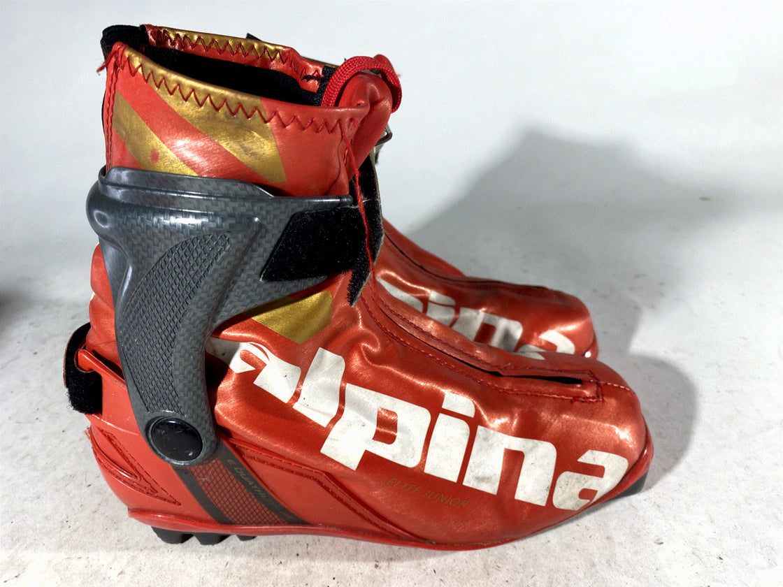 Alpina Elite Junior Skate Nordic Cross Country Ski Boots Size EU38 US6 for NNN