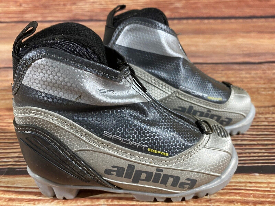 Alpina SR20jr Kids Nordic Cross Country Ski Boots Size EU25 US8.5 NNN A-1284