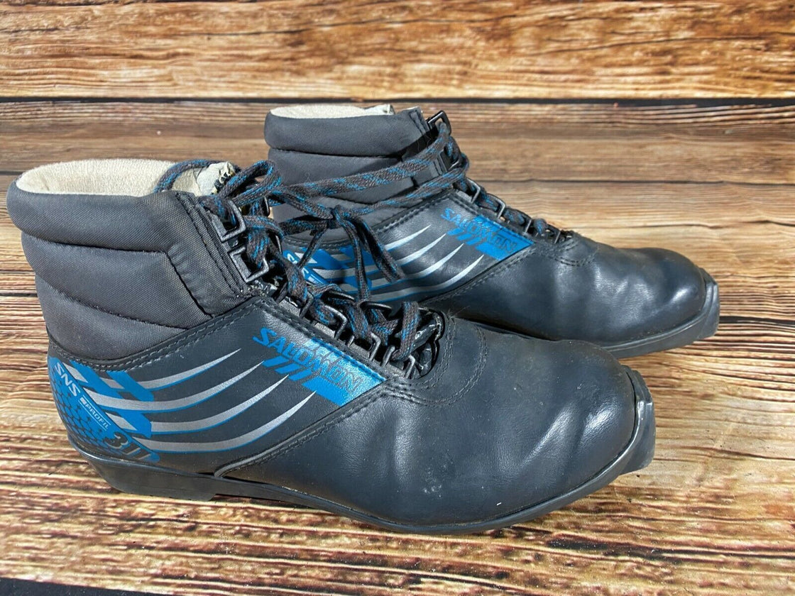 SALOMON 311 Nordic Cross Country Ski Boots Size EU42 US9 SNS profil