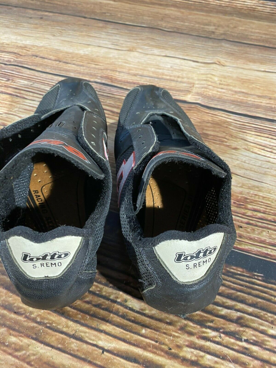 LOTTO San Remo Vintage Road Cycling Shoes Leather Retro Inersole 25.5 EU40 US7.5