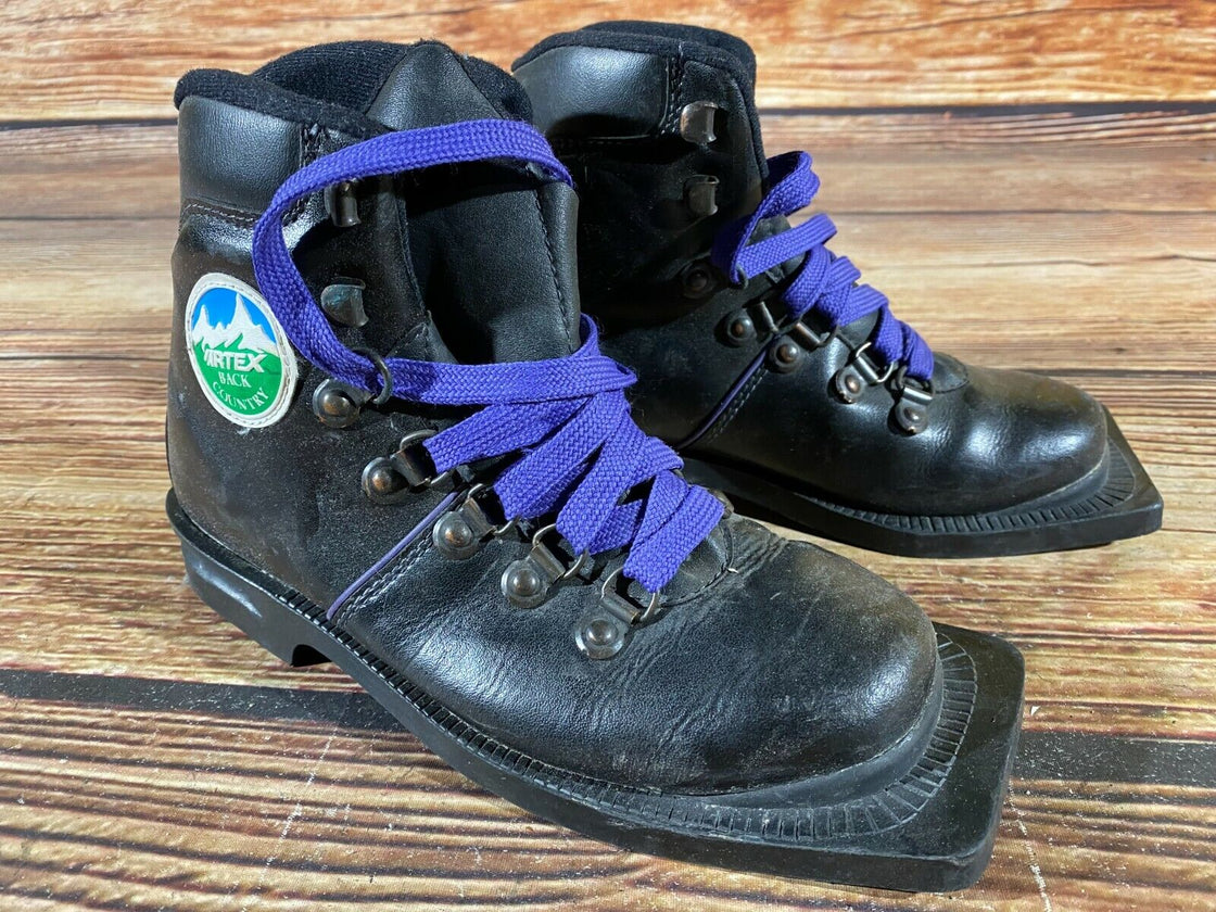Artex Made in Italy Vintage Nordic Norm Ski Boots Size EU36 US4.5 NN 75mm