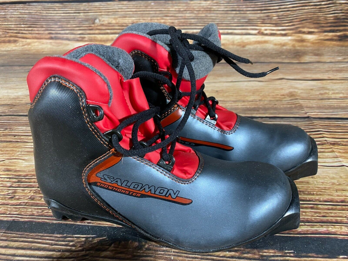 SALOMON Snow monster Nordic Cross Country Ski Boots Size EU37 1/3 US5 SNS Profil