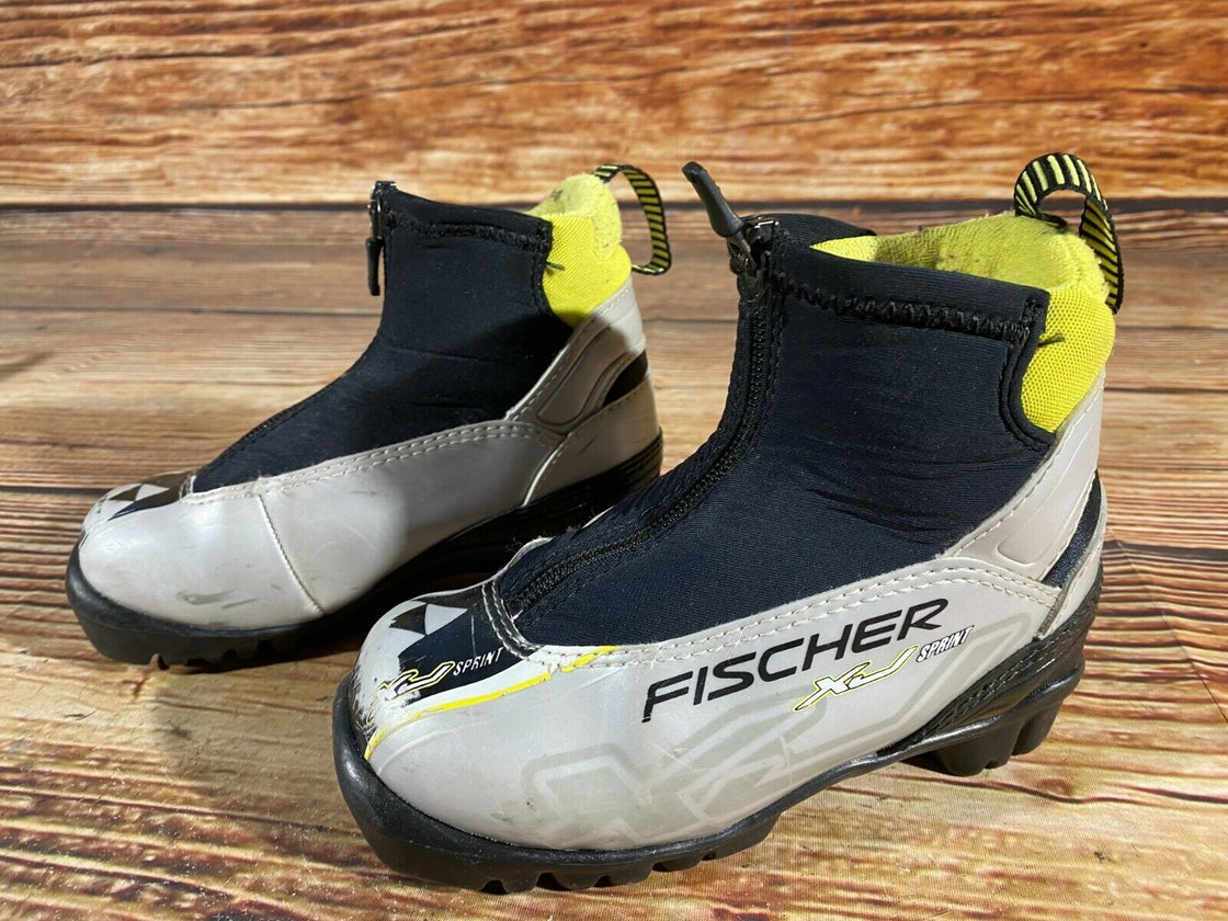 Fischer XJ Sprint Kids Nordic Cross Country Ski Boots Size EU29 US11 NNN F-81