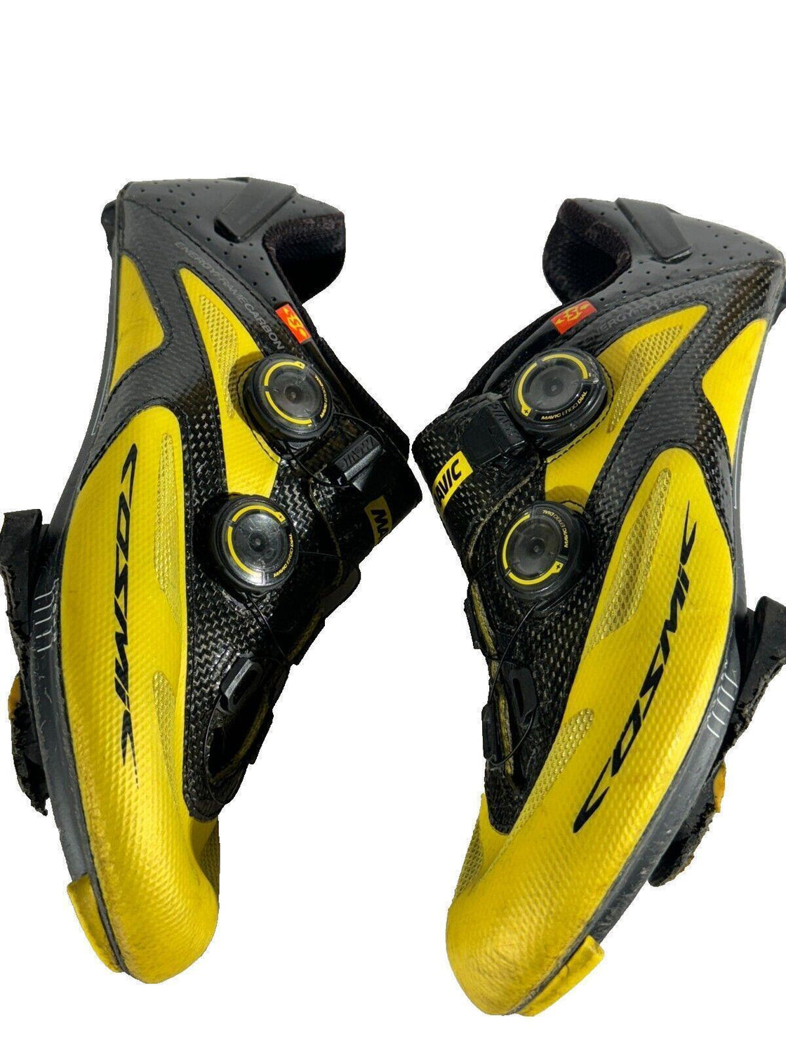 MAVIC Cosmic Carbon Road Cycling Shoes 3 bolt EU40 2/3 US7.5 Mondo 258 cs482
