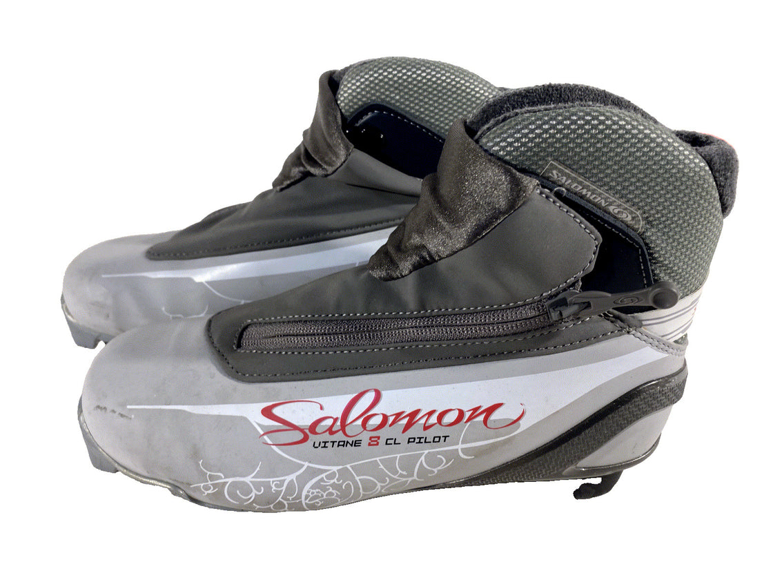 SALOMON Vitane 8 CL Nordic Cross Country Ski Boots Size EU38 US6.5 SNS Pilot 269