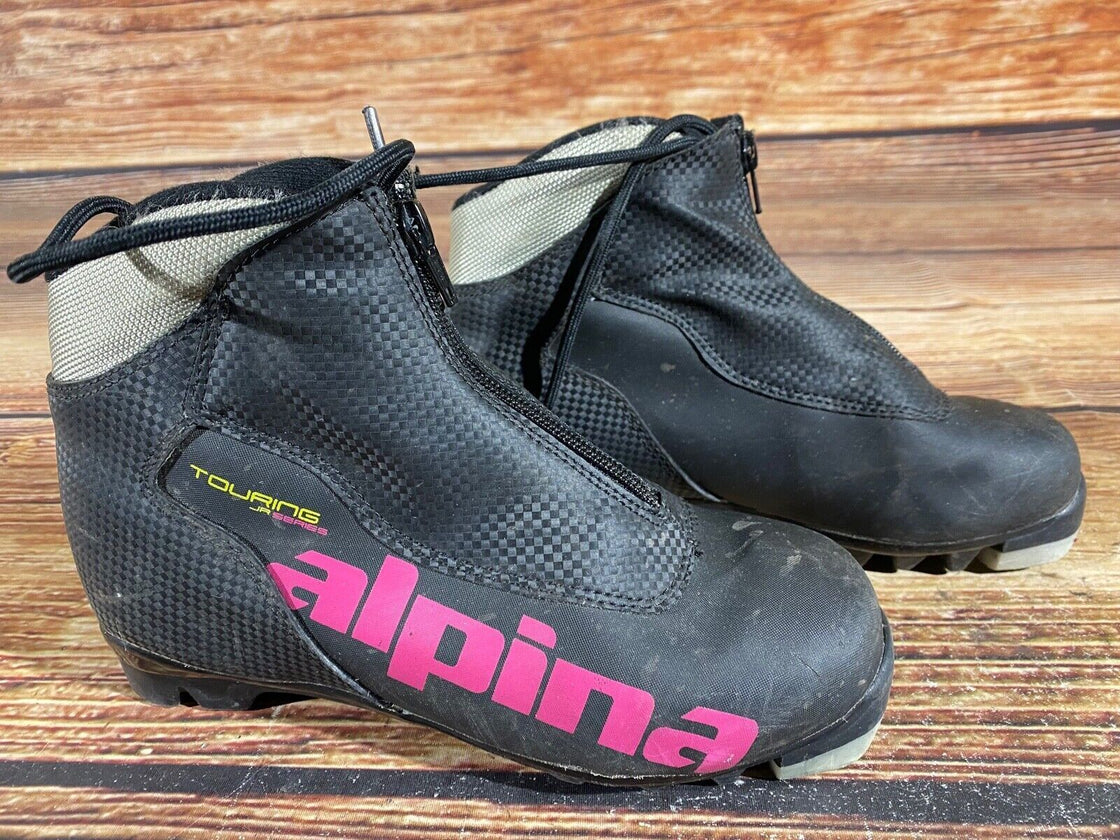 Alpina Touring Kids Nordic Cross Country Ski Boots Size EU36 US4.5 NNN A-522