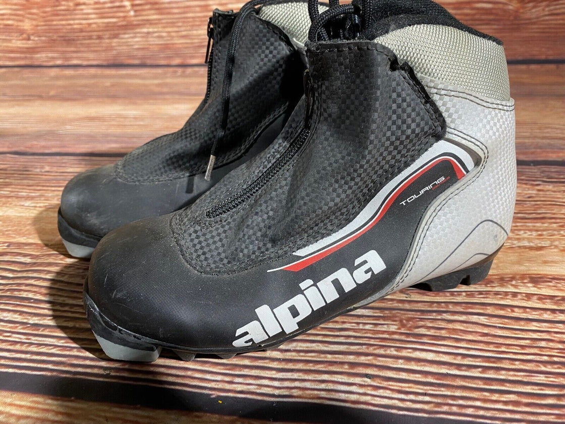 Alpina Touring Kids Nordic Cross Country Ski Boots Size EU35 US3.5 NNN A-1317