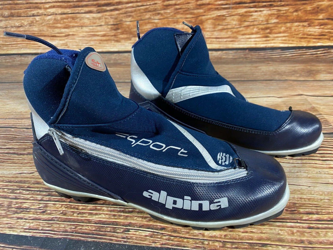 Alpina ST11 Nordic Cross Country Ski Boots Size EU43 US9.5 NNN bindings