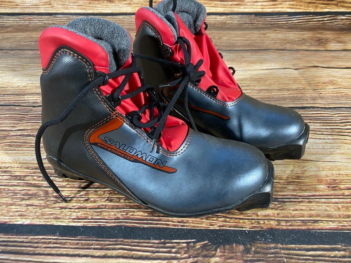 SALOMON Snowmonster Nordic Cross Country Ski Boots Size EU37 1/3 US5 SNS profil