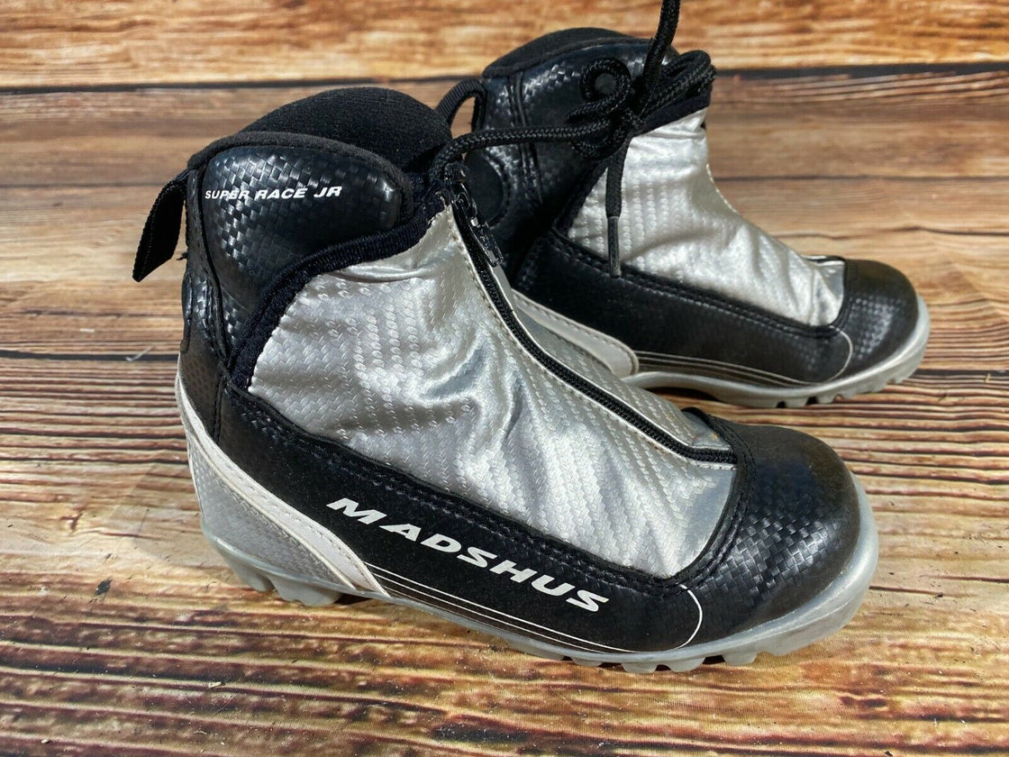 Madshus Super Race JR Kids Cross Country Ski Boots Size EU32 US13.5 NNN bindings