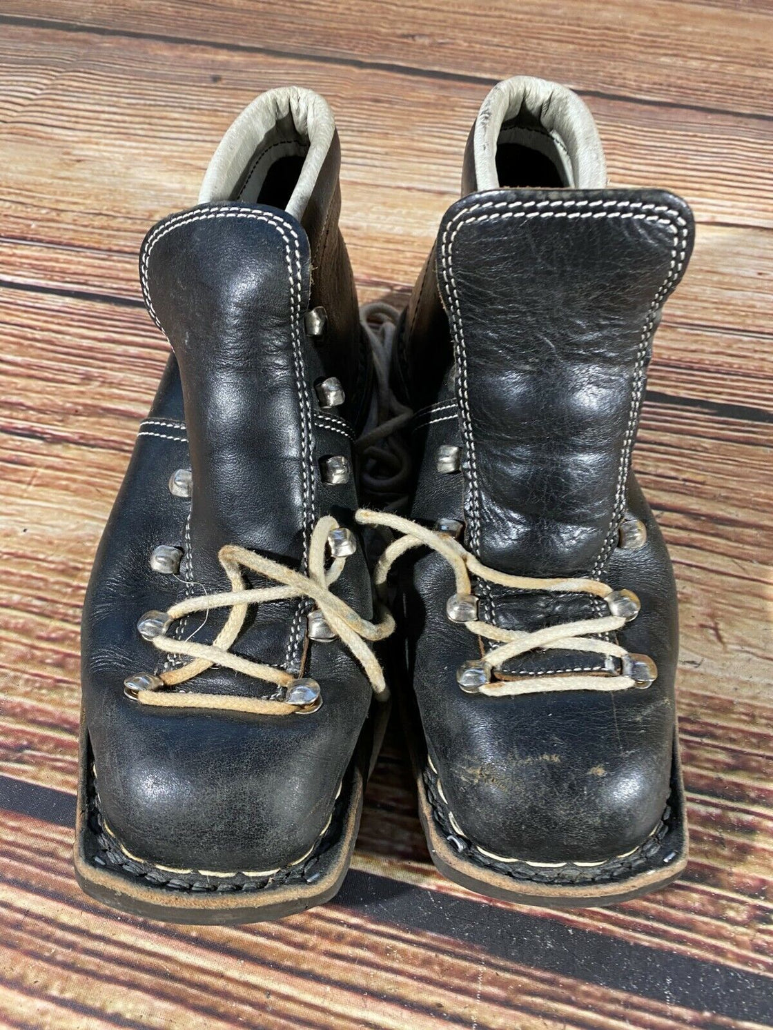 GARMISCH Vintage Cross Country Ski Boots Kandahar, Old Cable Bindings EU38 US6