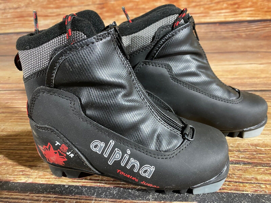 Alpina T5Plus Kids Nordic Cross Country Ski Boots Size EU29 US11 NNN A-880