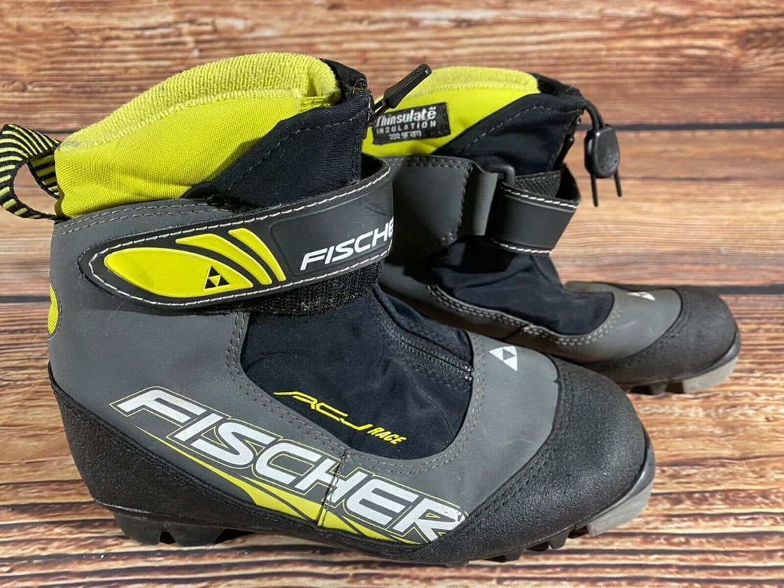 Fischer RCJ Race Nordic Cross Country Ski Boots Kids Size EU35 US3.5 NNN F-491