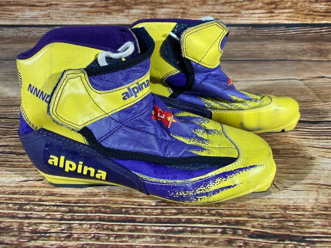 Alpina 428 Nordic Cross Country Ski Boots Size EU39 US7 NNN bindings 801