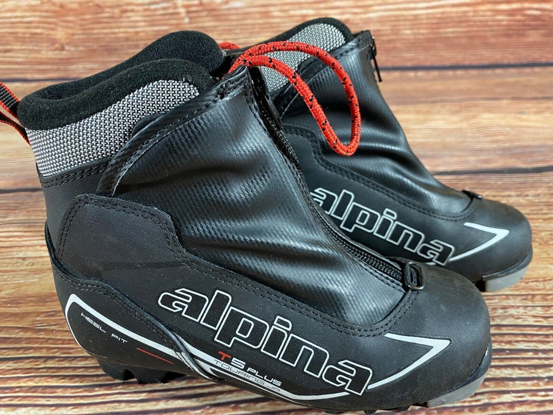 Alpina T5plus Nordic Cross Country Ski Boots Kids Size EU33 US2 NNN A-1060