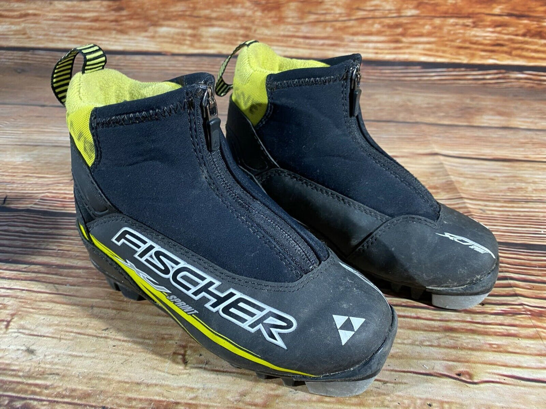 Fischer XJ Sprint Kids Nordic Cross Country Ski Boots Size EU30 NNN F-178