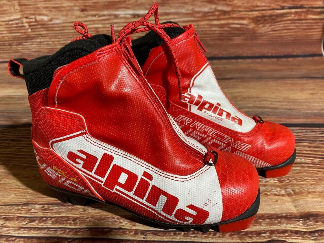 Alpina FCL jr Kids Nordic Cross Country Ski Boots Size EU32 US1.5 NNN A-1251