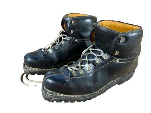 BREVETTATA Vintage Alpine Ski Boots EU42 US9 Mondo 265 Leather Ski Boots Cable
