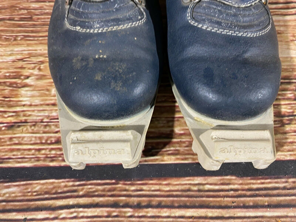 Alpina Vintage Nordic Cross Country Ski Boots EU38 US5.5 Control Bindings 1271