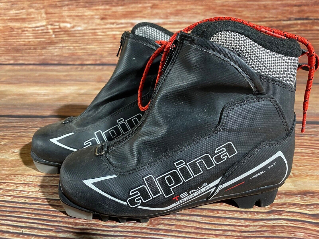 Alpina T5plus Kids Nordic Cross Country Ski Boots Size EU33 US2 NNN A-1158