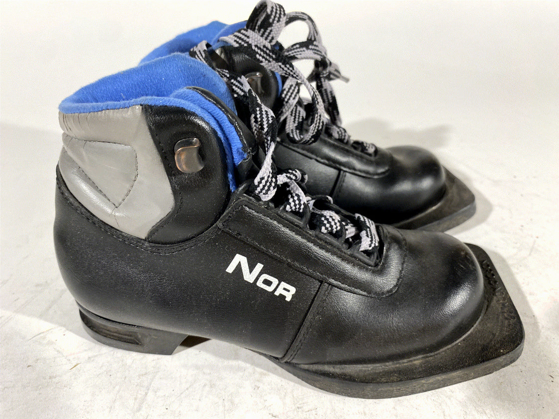 Nor Vintage Nordic Norm Cross Country Ski Boots Kid's Size EU31 U12.5 NN 75mm