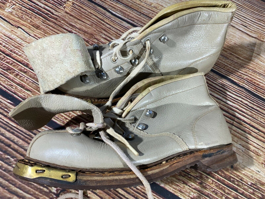 Vintage Cross Country Ski Boots Kandahar, Old Cable Bindings EU39 US6.5