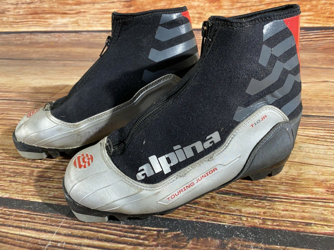 Alpina T10jr Kids Nordic Cross Country Ski Boots Size EU35 US3.5 for NNN A-354