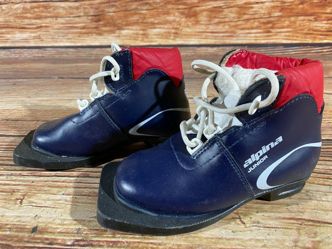 Alpina Junior Retro Vintage Nordic Norm Ski Boots Size EU27 US9.5 NN 75mm