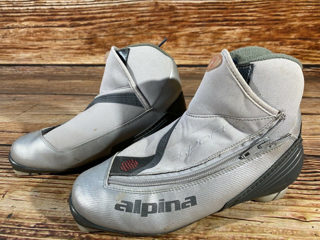 Alpina SP15L Nordic Cross Country Ski Boots Size EU38 US6 NNN bindings