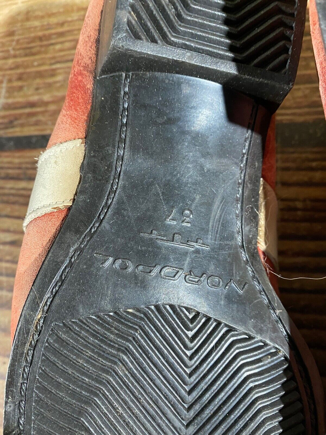 Nordpol Vintage Nordic Norm Cross Country Ski Boots Size EU37 US5.5 NN 75mm