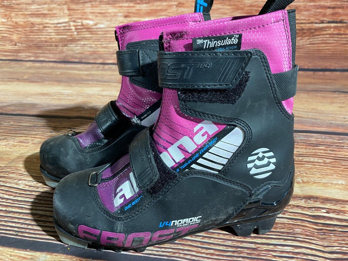 Alpina Frost Kids Nordic Cross Country Ski Boots Size EU32 US1.5 NNN A-1286