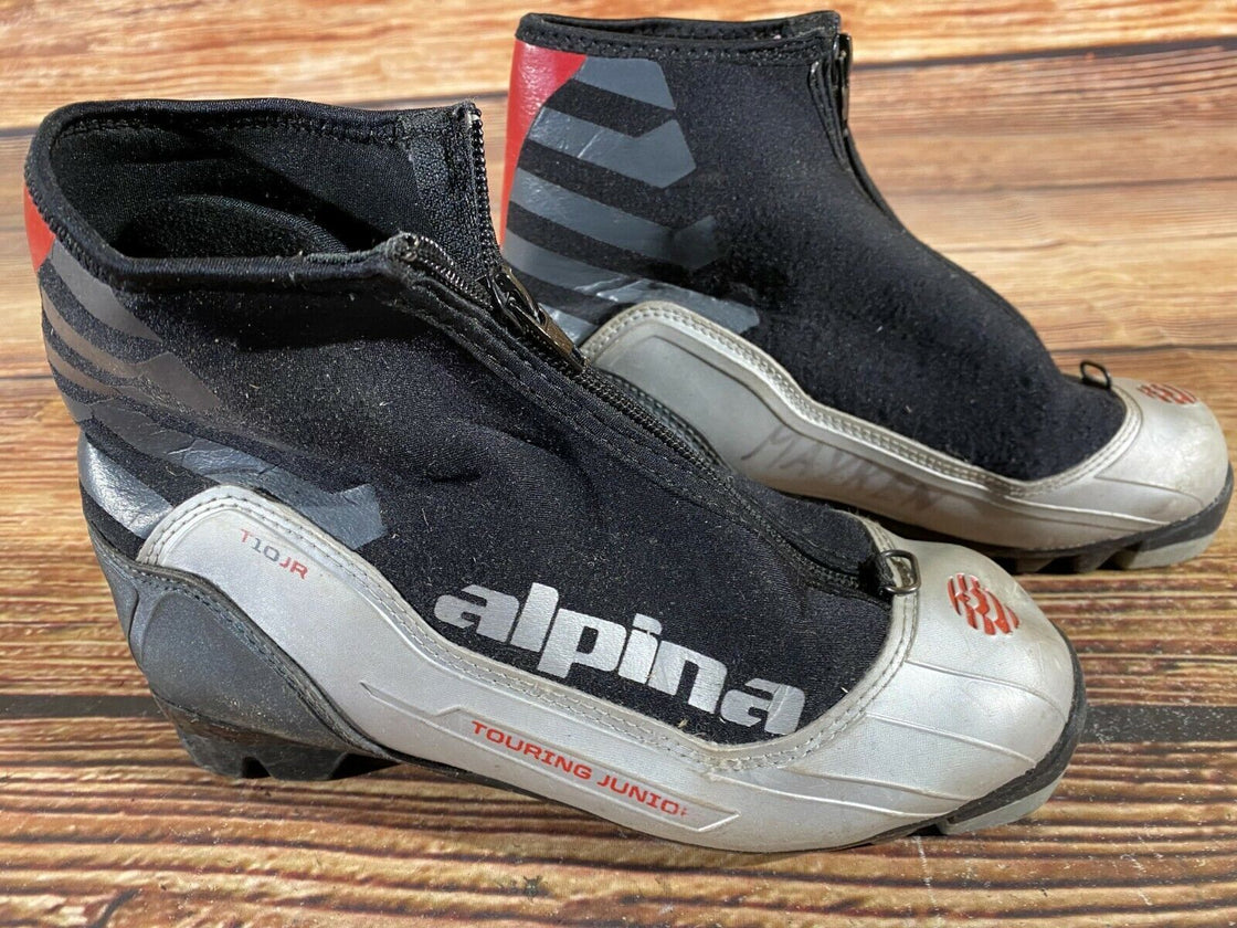 Alpina T10jr Kids Nordic Cross Country Ski Boots Size EU35 US3.5 for NNN A-354