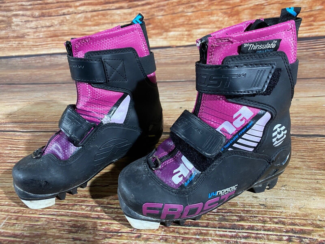 Alpina Frost Kids Nordic Cross Country Ski Boots Size EU28 US10.5 NNN A-749