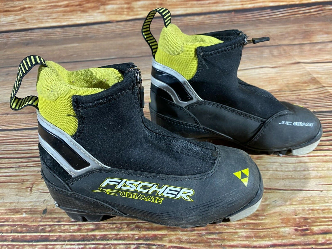 Fischer XC Ultimate Kids Nordic Cross Country Ski Boots Size EU29 NNN F-253