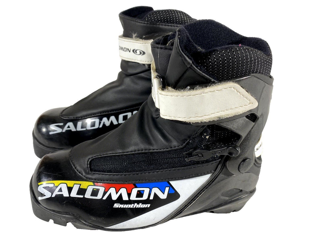 Salomon Kids  Skiathlon Cross Country Ski Boots Size EU33 US1.5 SNS Pilot S106