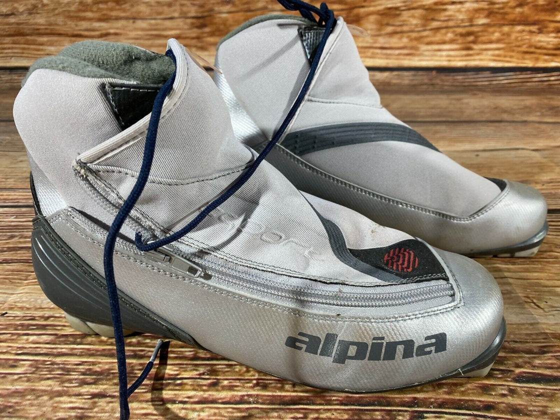 Alpina SP15L Nordic Cross Country Ski Boots Size EU40 Us7.5 NNN bindings