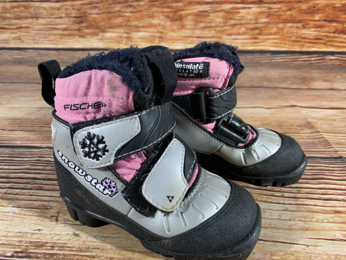 Fischer Snow Star Kids Nordic Cross Country Ski Boots Size EU26 NNN F-13