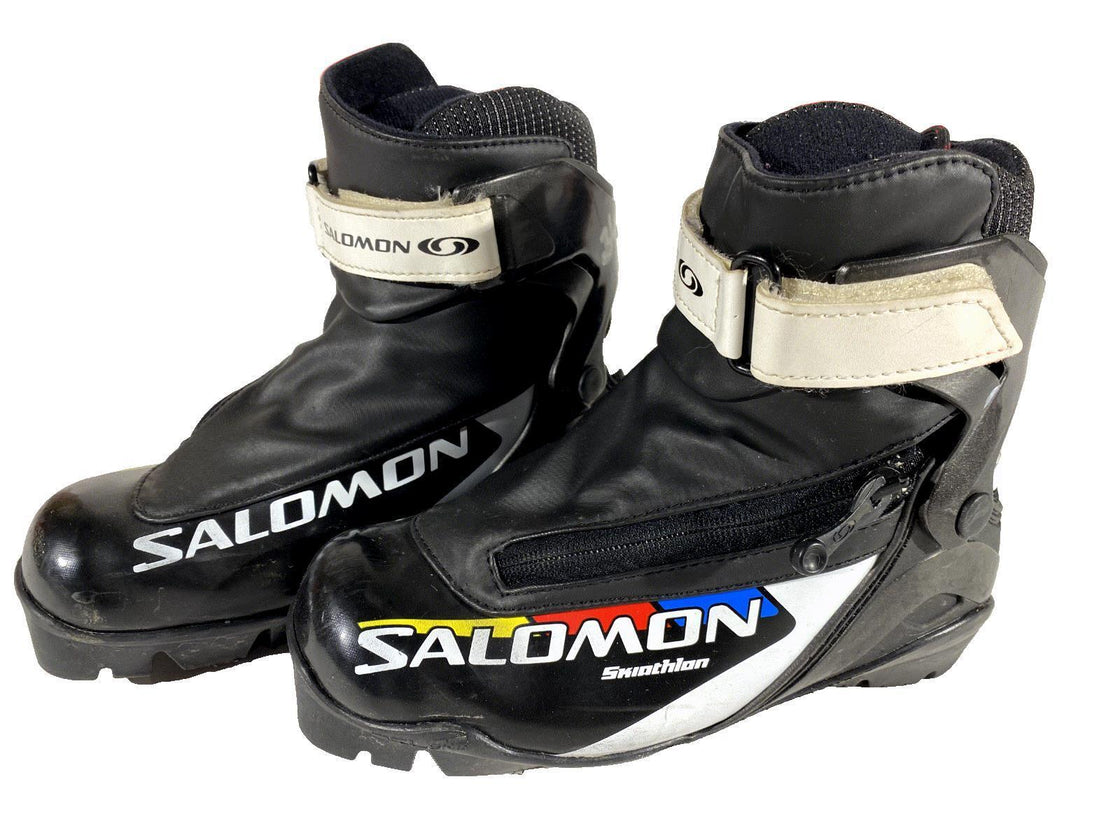 Salomon Kids  Skiathlon Cross Country Ski Boots Size EU34 US2.5 SNS Pilot S102