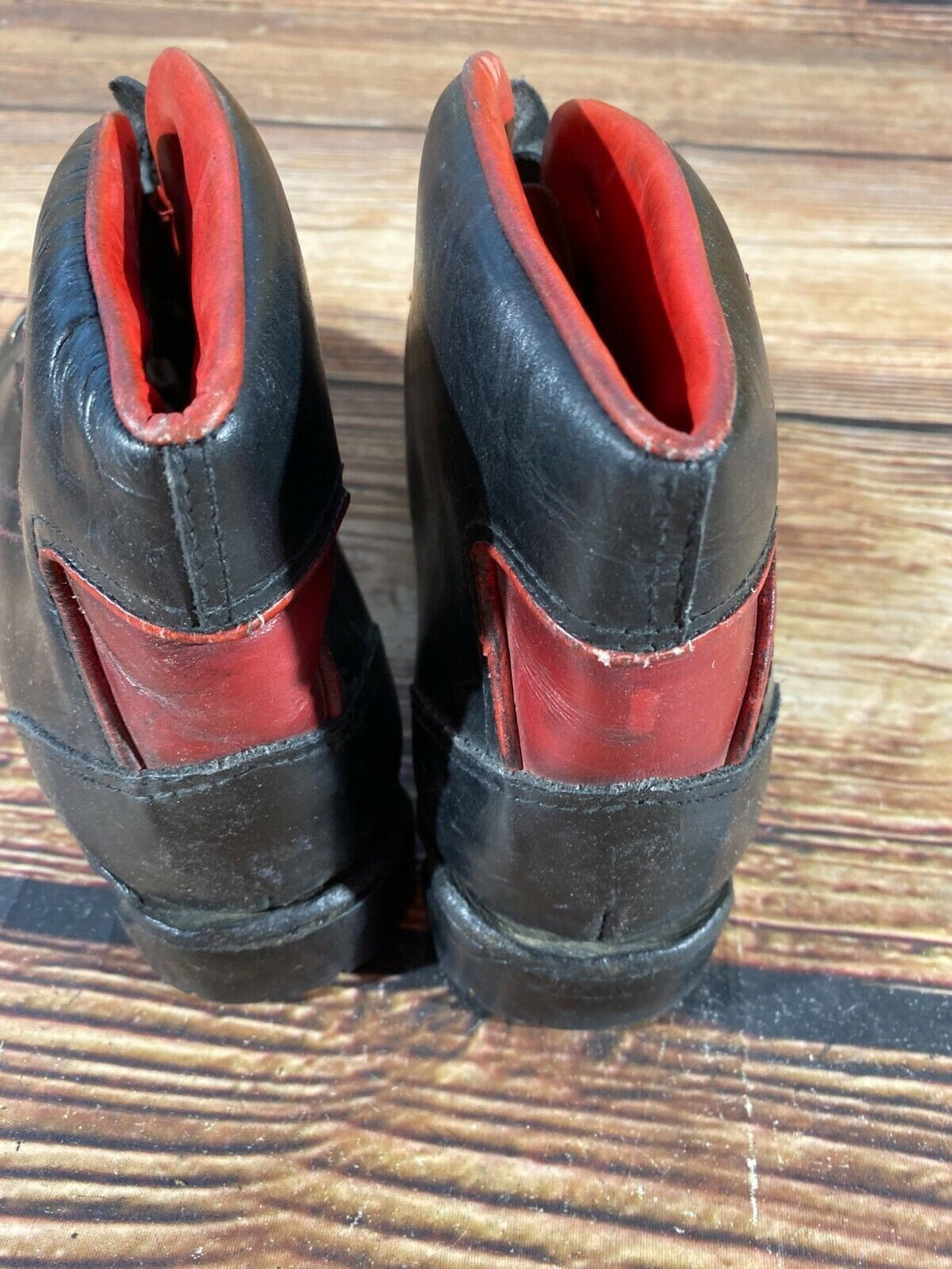 LAVERNA Leather Vintage Alpine Ski Boots EU42 US8.5 Mondo 260 Cable Binding KL82